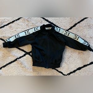 Mini Rodini black panda bomber style track jacket. 2T